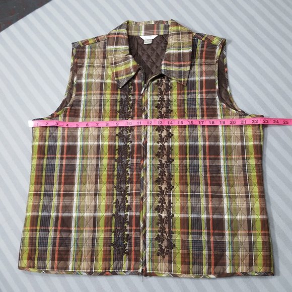 Embroidered Quilted Full-Zip Vest, XL - Picture 4 of 6